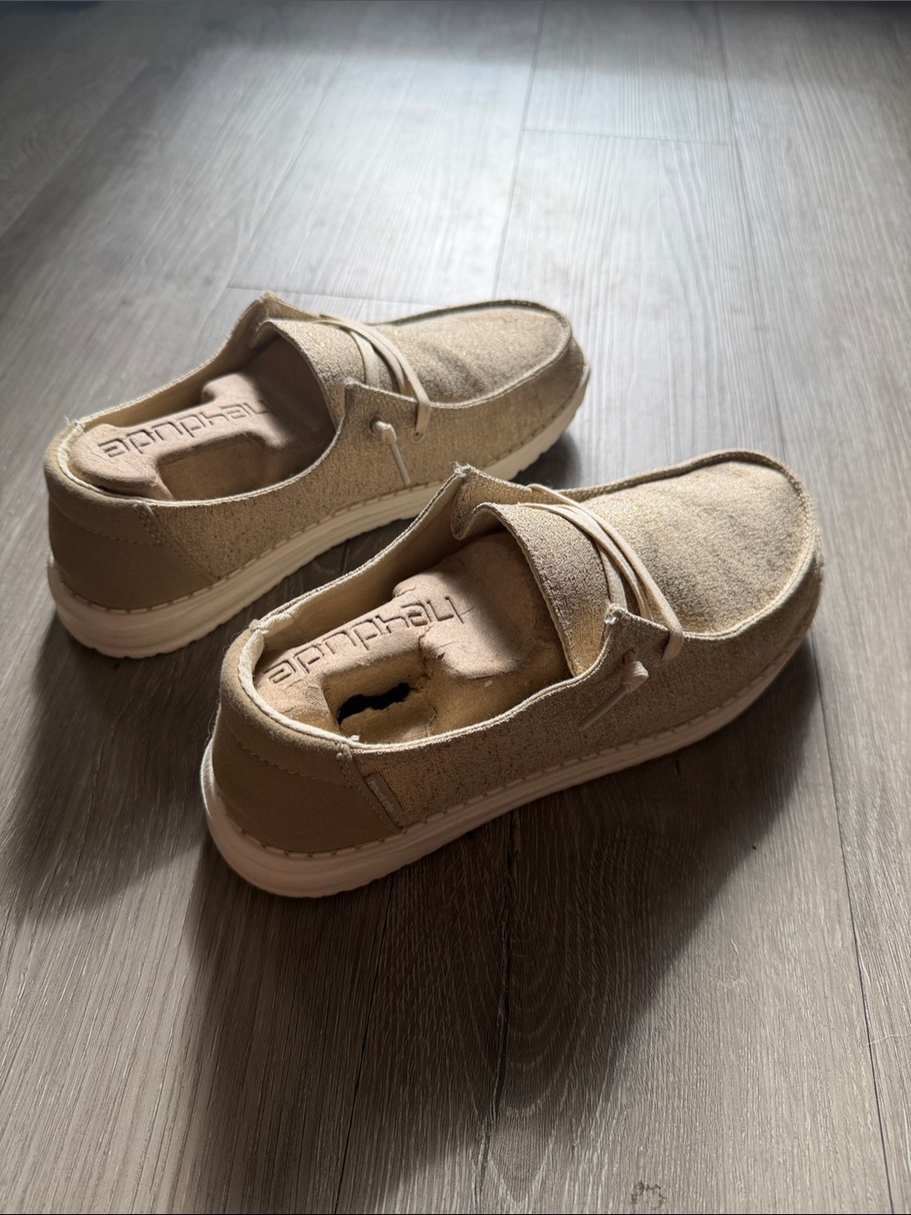 Hey Dude Beige Slip-On